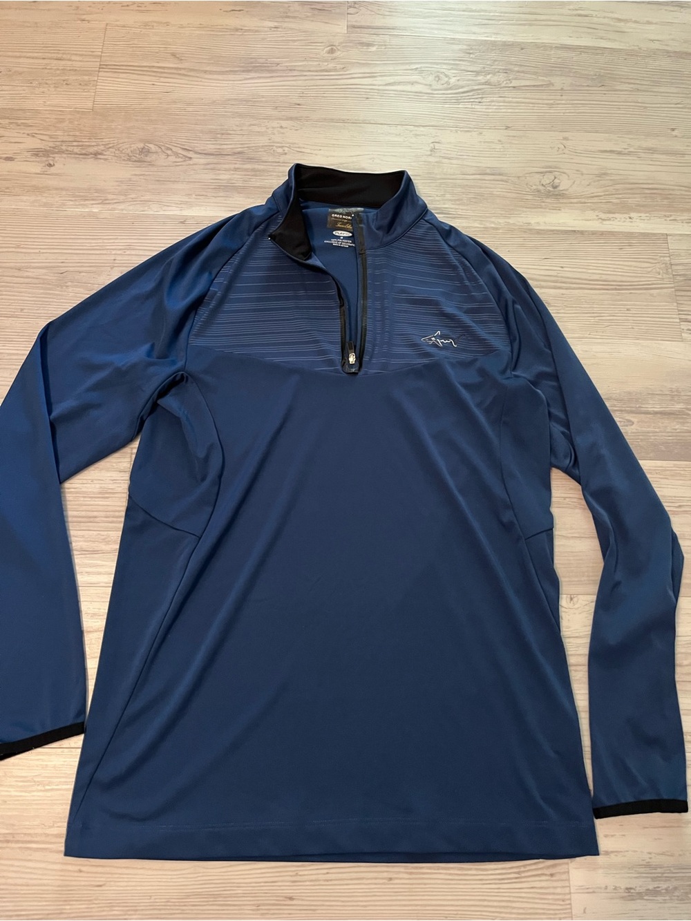 Greg Norman Tasso Elba PlayDry Blue 1/4 Zip Pullover Golf Shirt Men’s Small